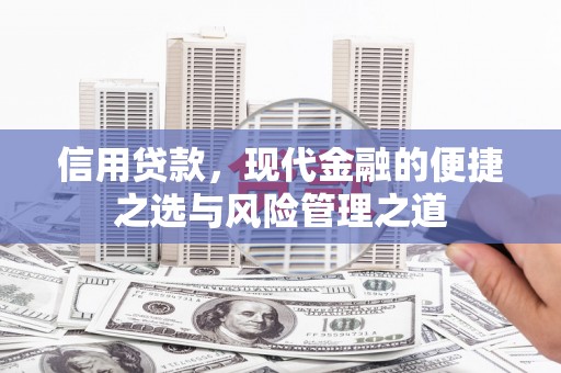 临西信用贷款，现代金融的便捷之选与风险管理之道
