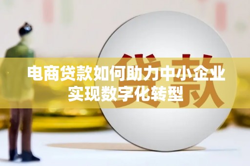 临西电商贷款如何助力中小企业实现数字化转型