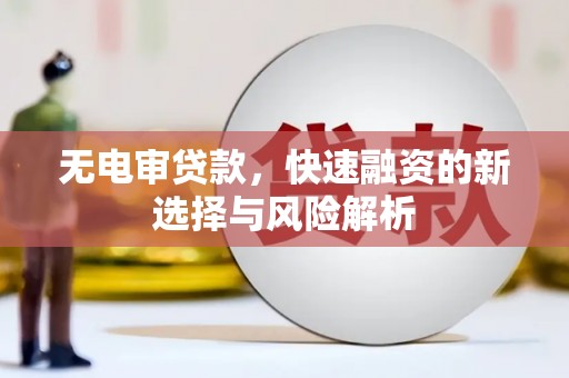 临西无电审贷款，快速融资的新选择与风险解析