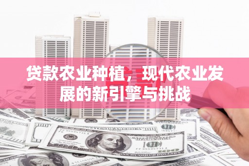 临西贷款农业种植，现代农业发展的新引擎与挑战