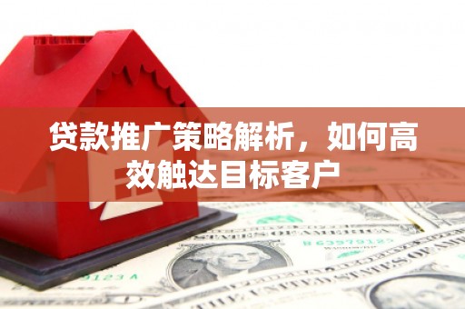临西贷款推广策略解析，如何高效触达目标客户