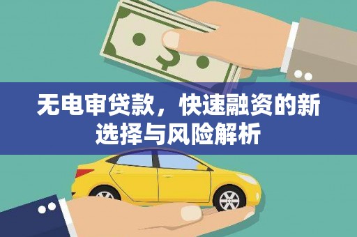 临西无电审贷款，快速融资的新选择与风险解析