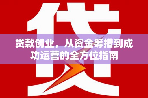 临西贷款创业，从资金筹措到成功运营的全方位指南