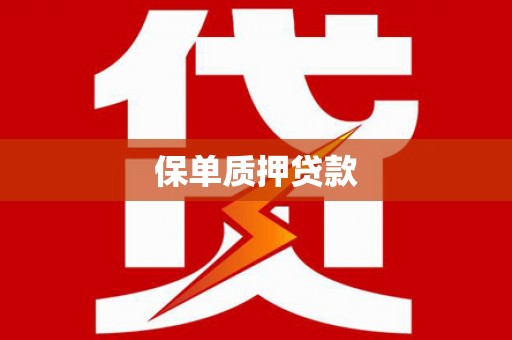 临西保单质押贷款