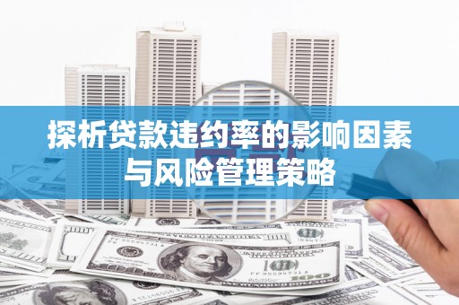 临西探析贷款违约率的影响因素与风险管理策略