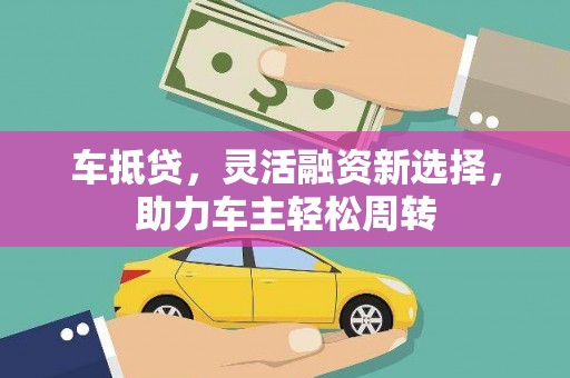 临西车抵贷，灵活融资新选择，助力车主轻松周转