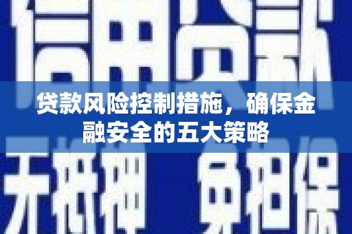 临西贷款风险控制措施，确保金融安全的五大策略