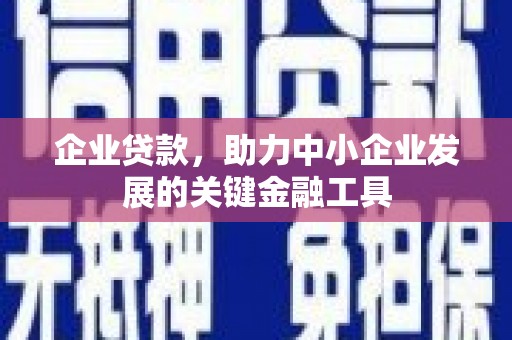 临西企业贷款，助力中小企业发展的关键金融工具
