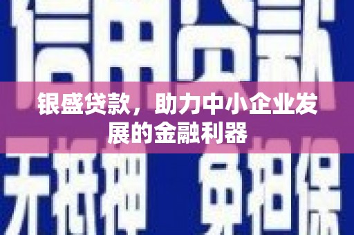 临西银盛贷款，助力中小企业发展的金融利器