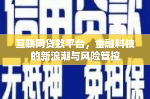 临西互联网贷款平台，金融科技的新浪潮与风险管控