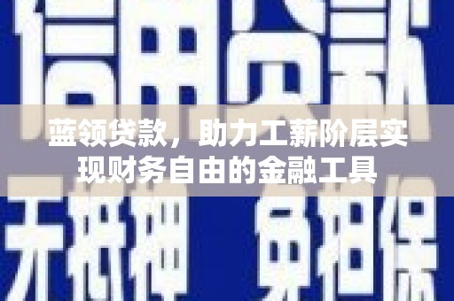 临西蓝领贷款，助力工薪阶层实现财务自由的金融工具