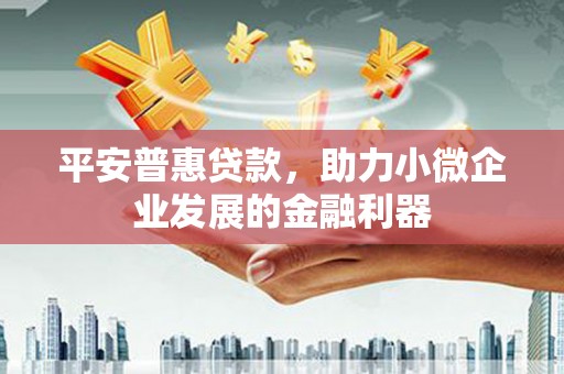 临西平安普惠贷款，助力小微企业发展的金融利器